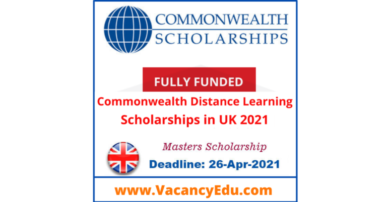 Commonwealth Distance Learning Scholarships in UK 2021