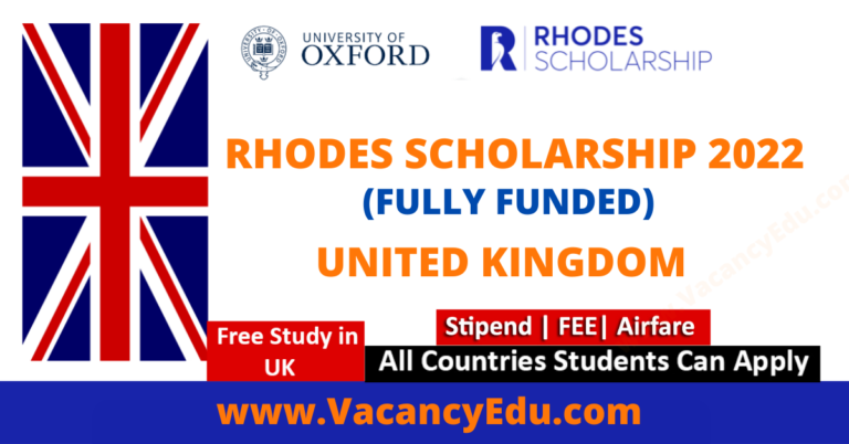 Rhodes Scholarship 2022 in United Kingdom Fully Funded