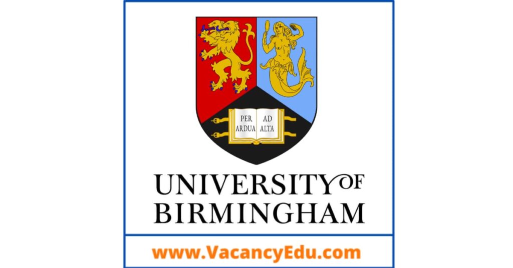 Postdoctoral Fellowship at University of Birmingham, England